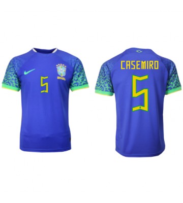 Lacne Muži Futbalové dres Brazília Casemiro #5 MS 2022 Krátky Rukáv - Preč